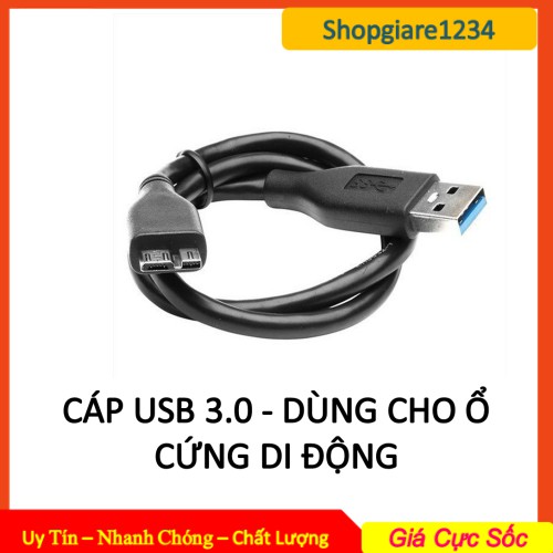 Dây cáp USB 3.0 ZIN Dùng Cho Ổ Cứng Di Động (HDD BOX). CÁP ZIN MỚI 100%