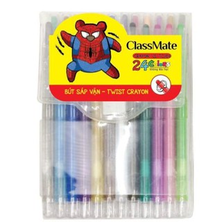 Bút sáp vặn dài 24 màu poboo classmate cl tc203