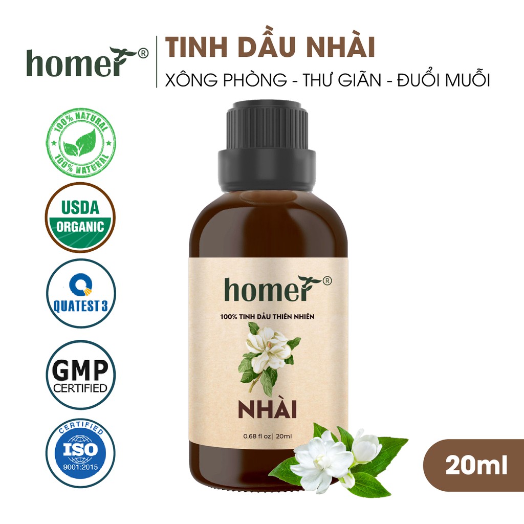 Tinh dầu Hoa Nhài Anh Homer | Jasmine Essential Oil | Nhập khẩu nguyên chất