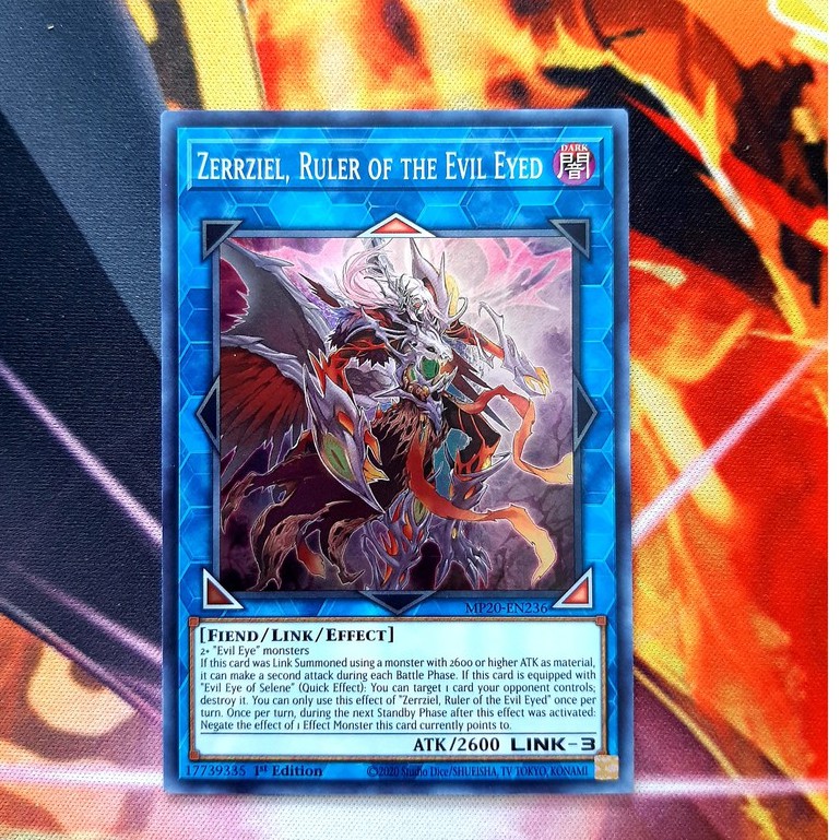 THẺ BÀI YUGIOH - LINK - Zerrziel, Ruler of the Evil Eyed - MP20-EN236 - Super Rare