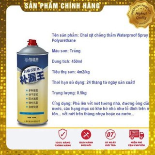 Chai Xịt Cao Su Non chống thấm dột tường, trần, mái nhà, ống nước