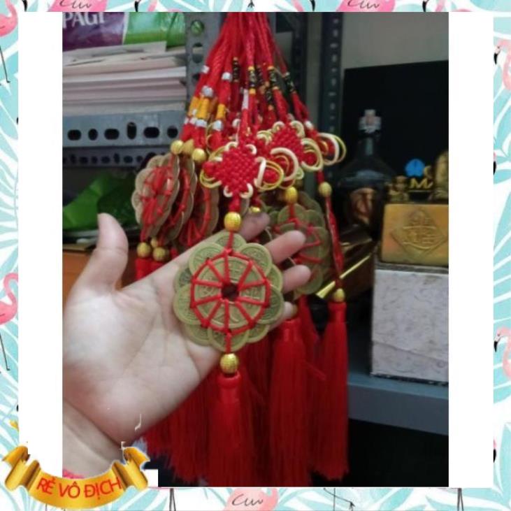 Dây  Đồng xu đồng hoa mai thập toàn phong thủy 10 cánh rời may mắn ...