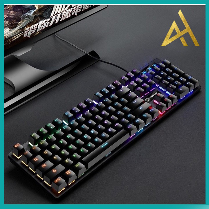 Bàn Phím Cơ Gaming Keycap Xuyên Led Đổi Màu DIVIPARD AK911 Bàn Phím Máy Tính Laptop Có Dây Keyboard Chơi Game