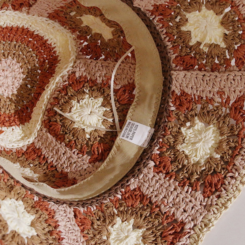 Nón Tai Bèo Đan Cói Đính Hoa Xinh Xắn Cho Bạn Bè