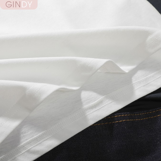 Áo phông nữ GINDY áo thun basic  họa tiết thời tiết cổ tròn dáng suông A20020 | BigBuy360 - bigbuy360.vn