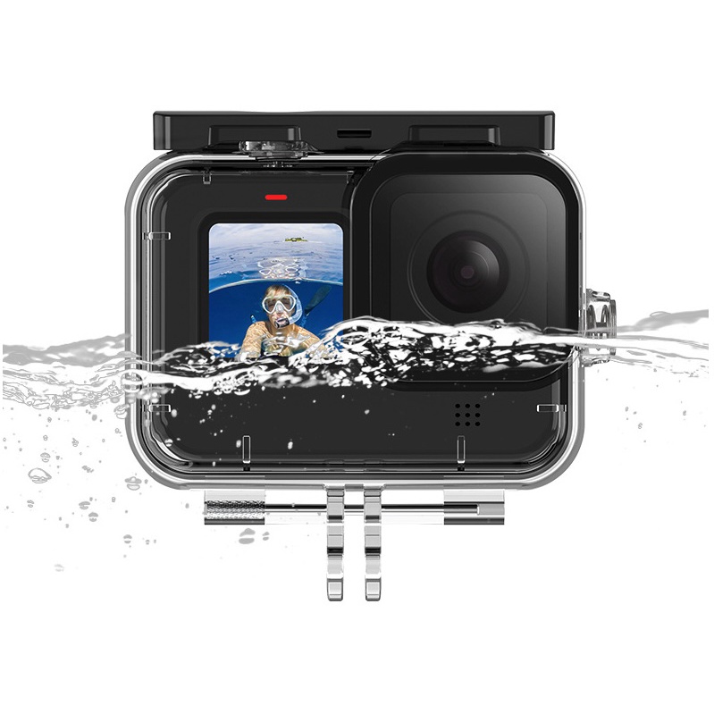 Hộp case chống nước Gopro 9 10 black đến 100m Telesin - bảo vệ khỏi trầy xước bụi bặm nước ăn mòn