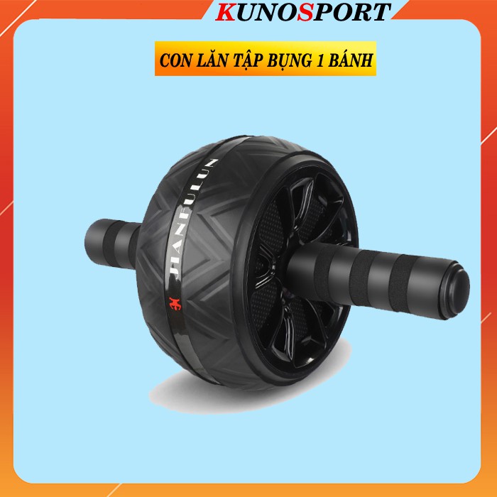 Con lăn tập bụng 1 bánh  bánh kunofull màu đen I Kunosport