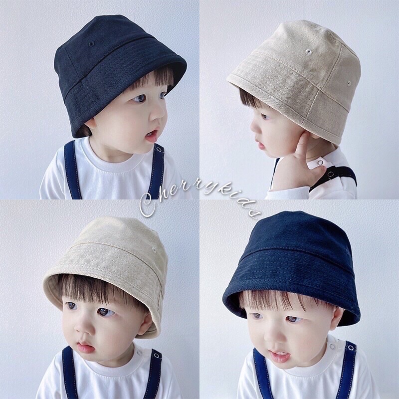 Mũ bucket màu trơn cho bé, phong cách hàn quốc đáng yêu_k46,size cho bé từ 1-3 tuổi