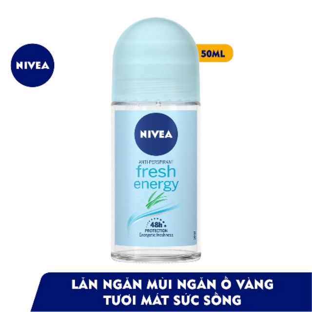 Lăn khử mùi nữ Nivea Fresh Energy, tươi mát mịn màng 50ml