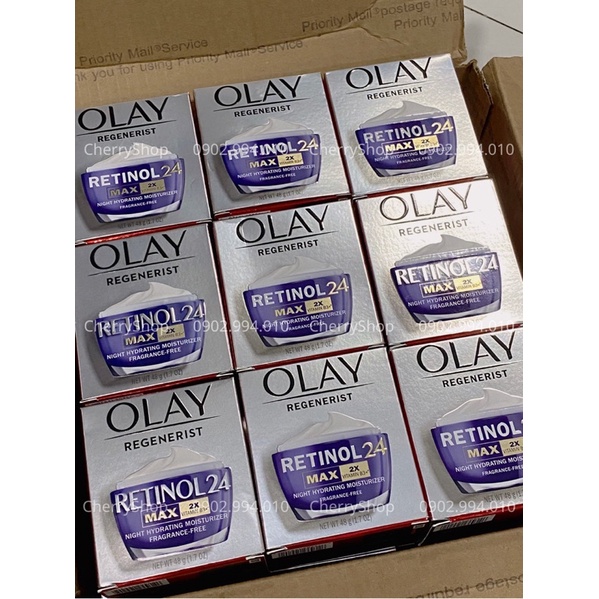 [NEW] Kem dưỡng ẩm tái tạo da trắng sáng ban đêm Olay RETINOL24 MAX Night Cream (48g)