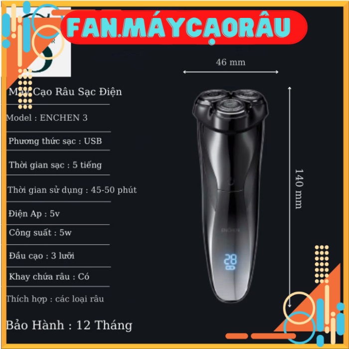 Máy cạo râu xiaomi enchen blackstone 1- blackstone 3 - gentleman 5 - ảnh sản phẩm 9