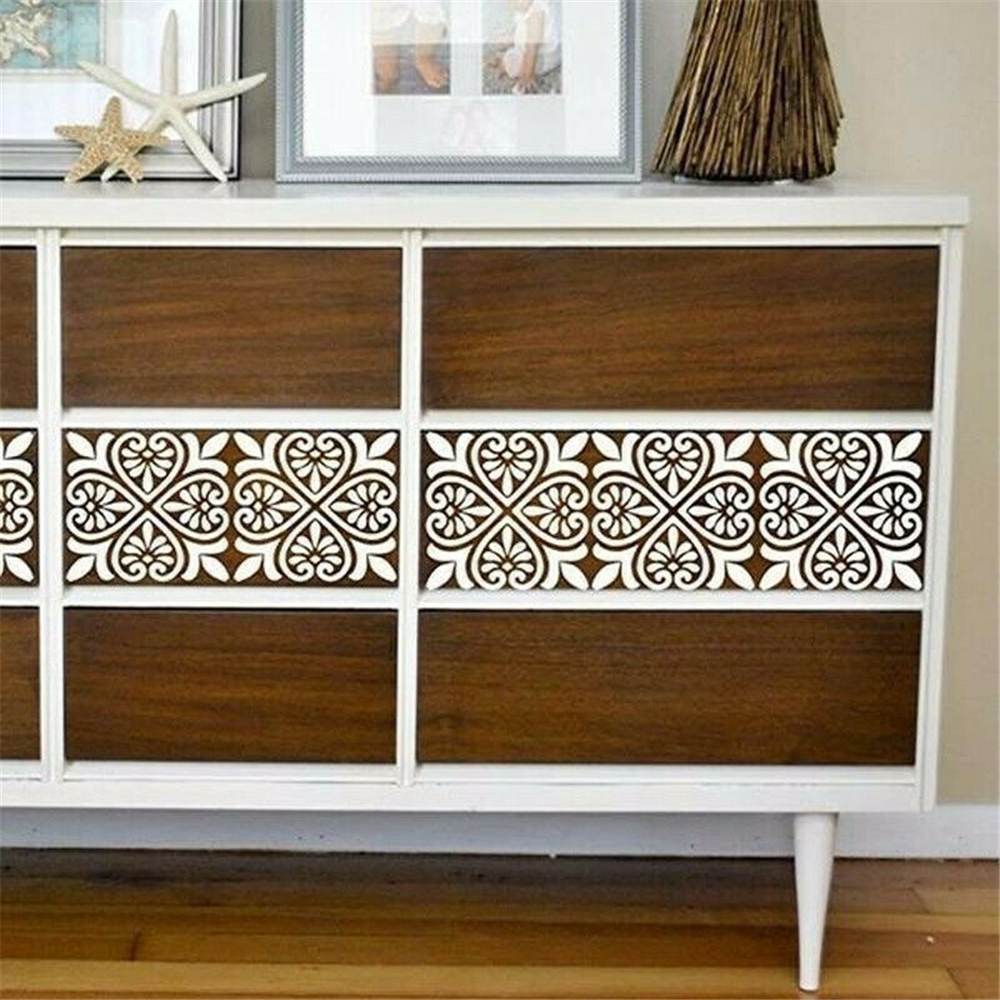 Bộ 6 cái khuôn vẽ trang trí nội thất/đồ dùng kiểu họa tiết cách điệu