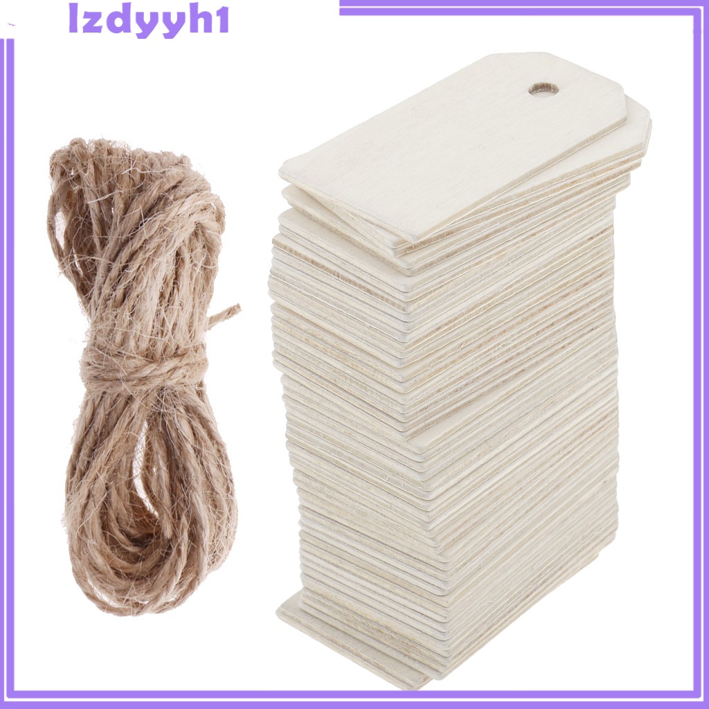 Set 50 Nhãn Gỗ Trơn Chưa Hoàn Thiện Dùng Trang Trí Quà Cưới