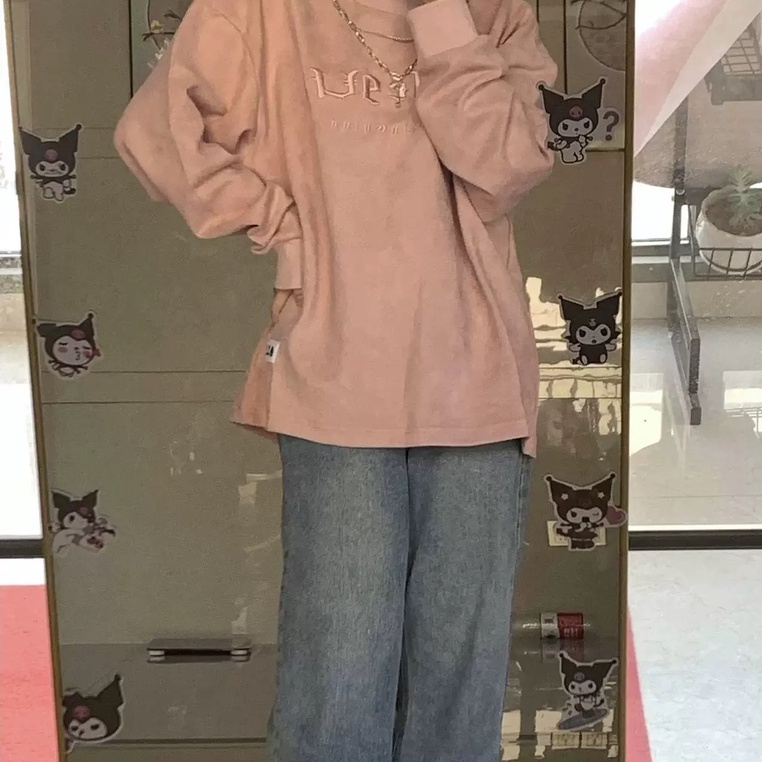 Áo Len Nữ Dài Tay Cổ Tròn Thêu Hoa Thời Trang