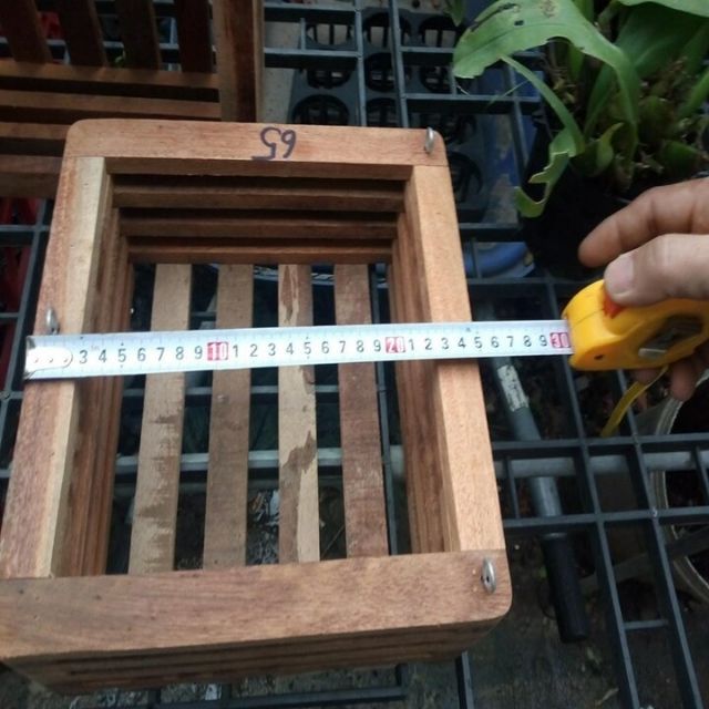 Chậu gỗ trồng lan chữ nhật kt 30x20 | 40x25