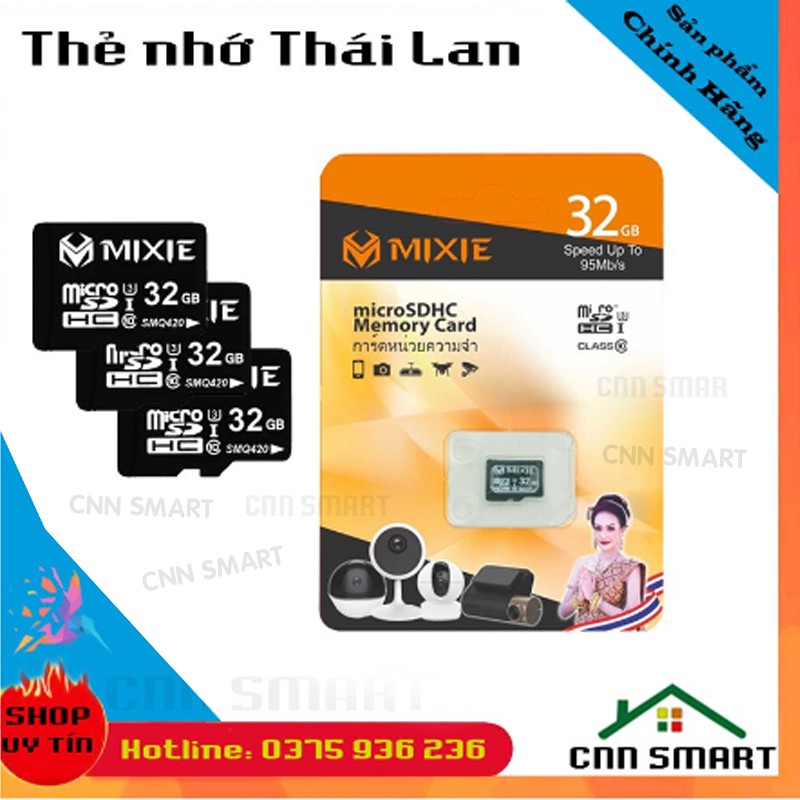 THẺ NHỚ 32GB MIXIE U3 CHÍNH HÃNG BẢO HÀNH 36 THÁNG - DÙNG CHO CAMERA IP WIFI IMOU EZVIZ KBONE C6N H21P, CAM HÀNH TRÌNH