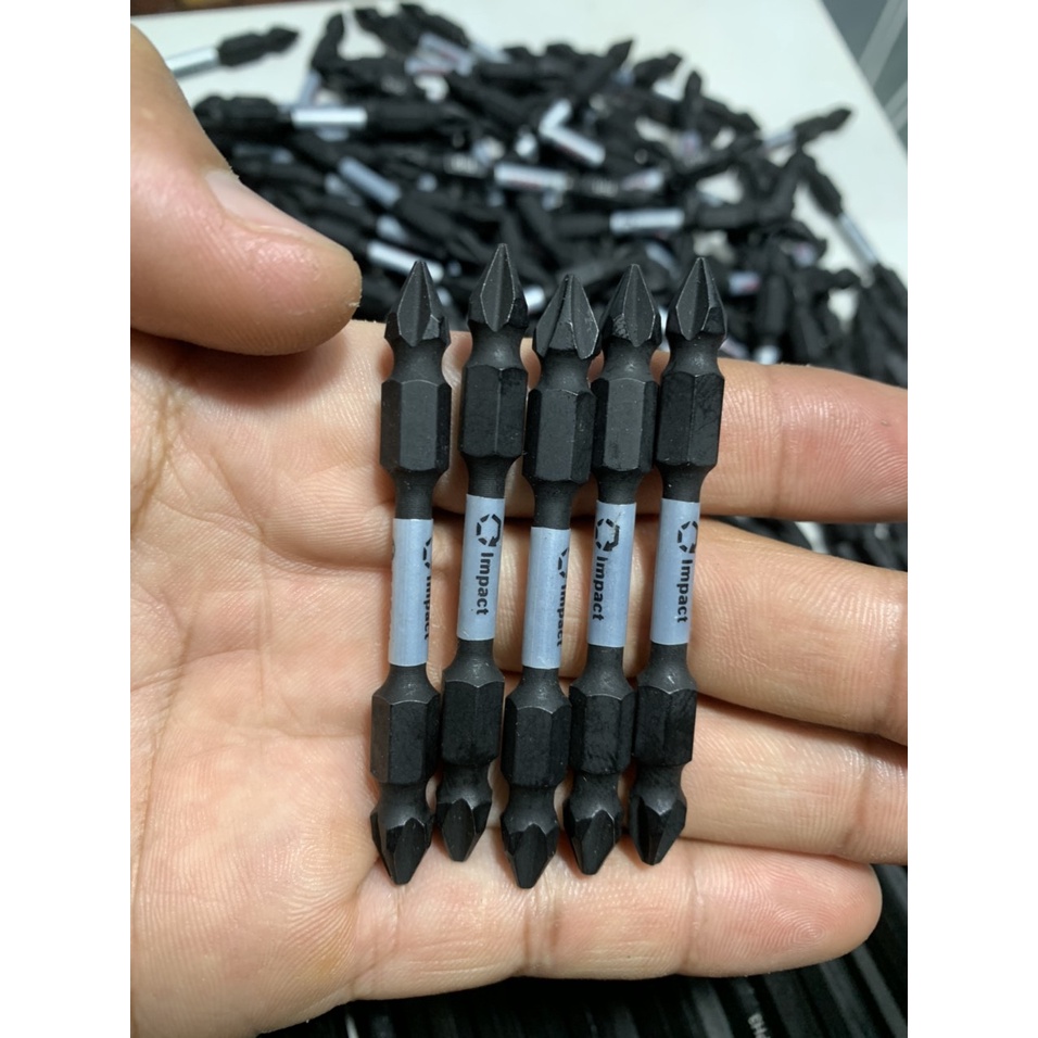 Mũi vít Bosch hai đầu PH1 - PH2 dài 65mm đuôi nhỏ chính hãng có từ