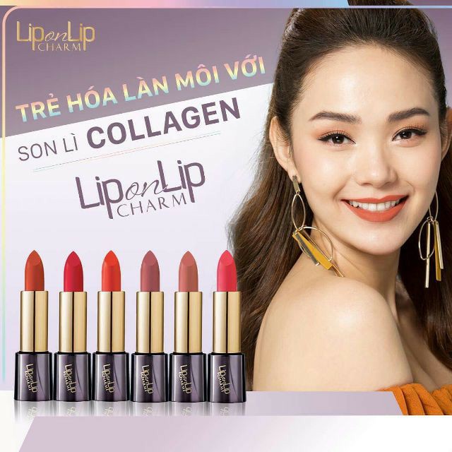 Son lì Collagen siêu mịn Lip On Lip Charm 4g