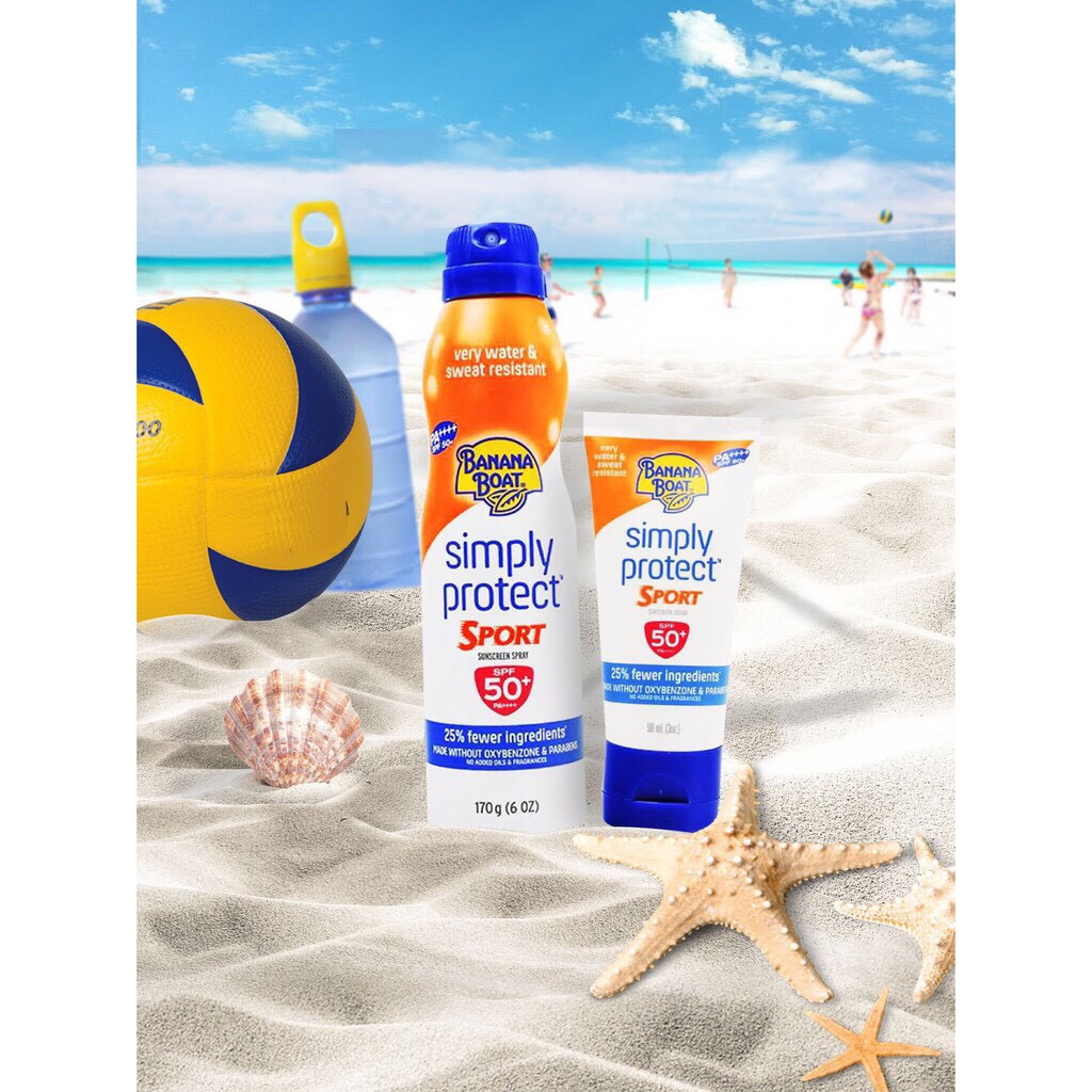 Chống Nắng Dạng Xịt Banana Boat Các Loại Hàng Mỹ SPF110=&gt;SPF50 (170g)