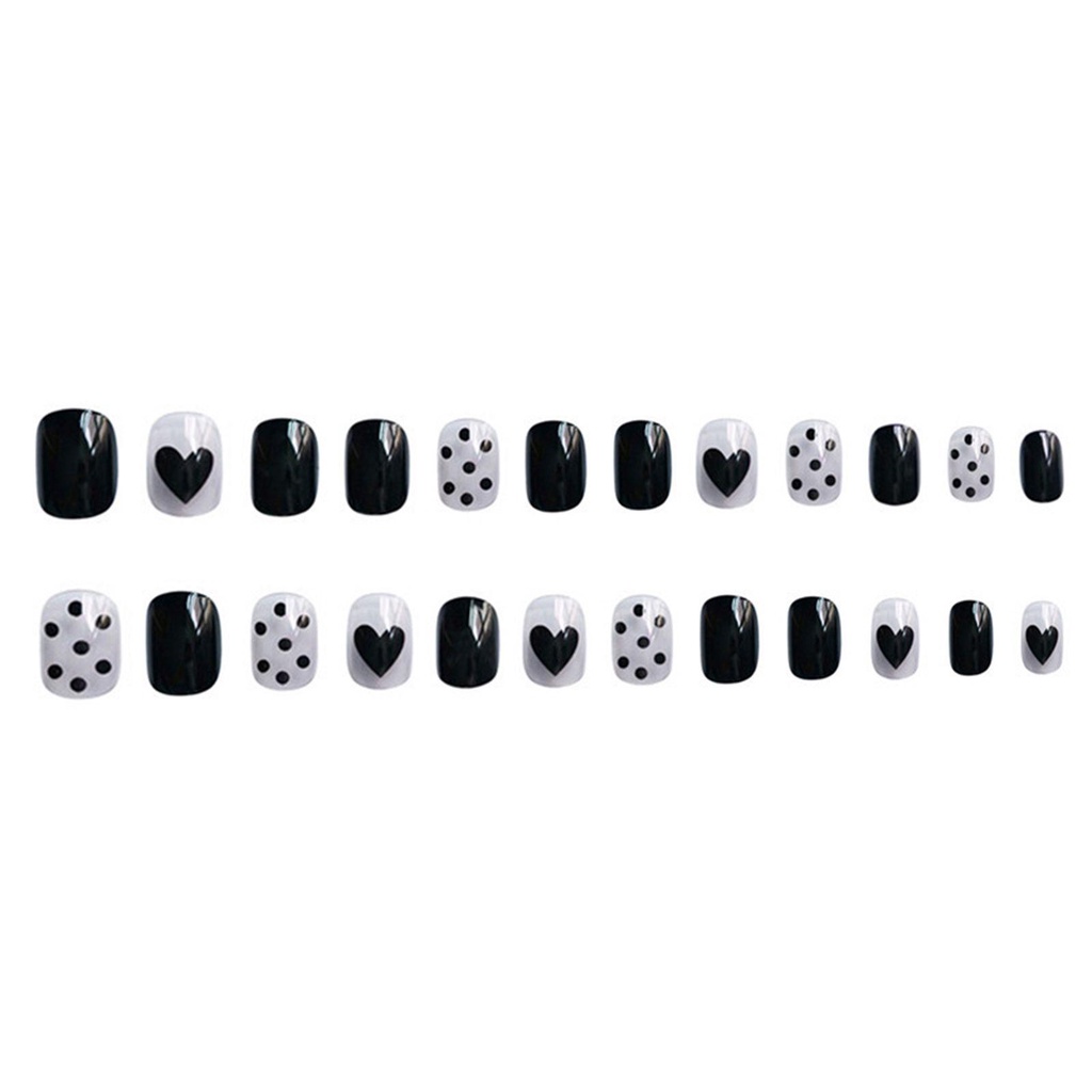 Hộp 24 Móng Tay Giả Đầu Tròn Trang Trí Nghệ Thuật MIHAN1