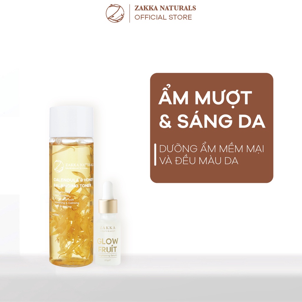 Bộ Đôi Ẩm Mượt Sáng Da Zakka Naturals 8