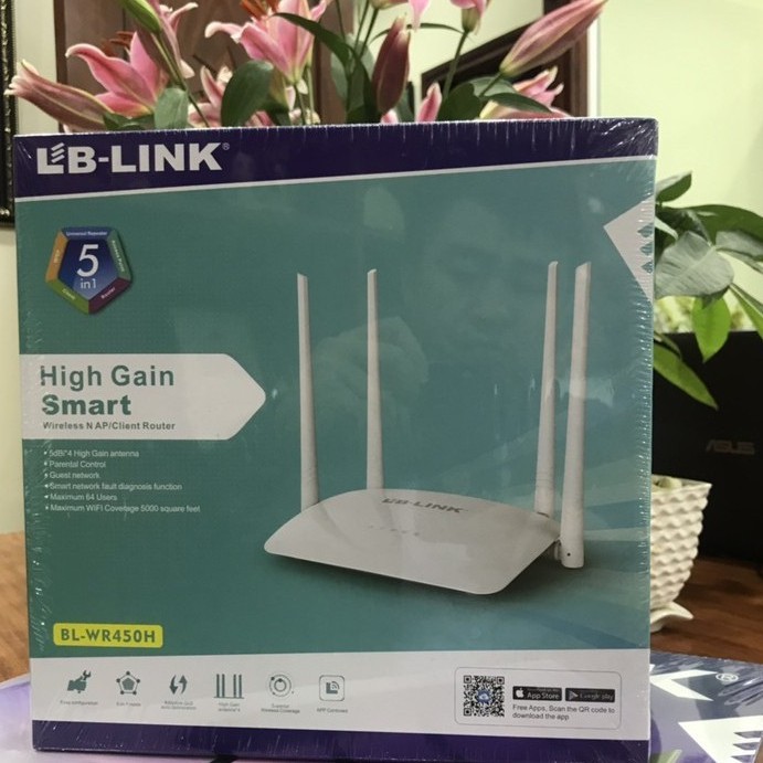 Bộ phát sóng wifi 4 râu LB-LINK BL-WR450H 300Mbps - Bảo hành chính hãng 24 tháng | WebRaoVat - webraovat.net.vn