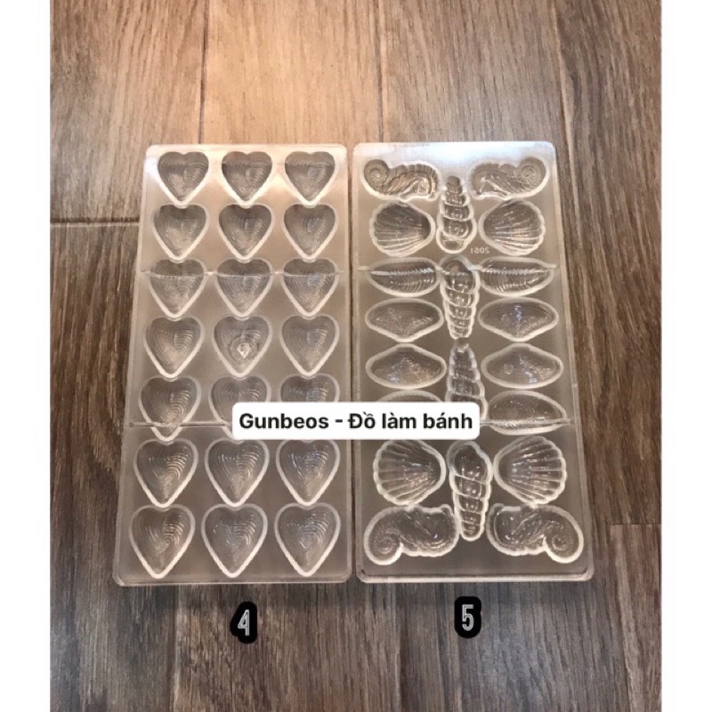 Khuôn nhựa làm socola Bonbon / Chocolate Moulds