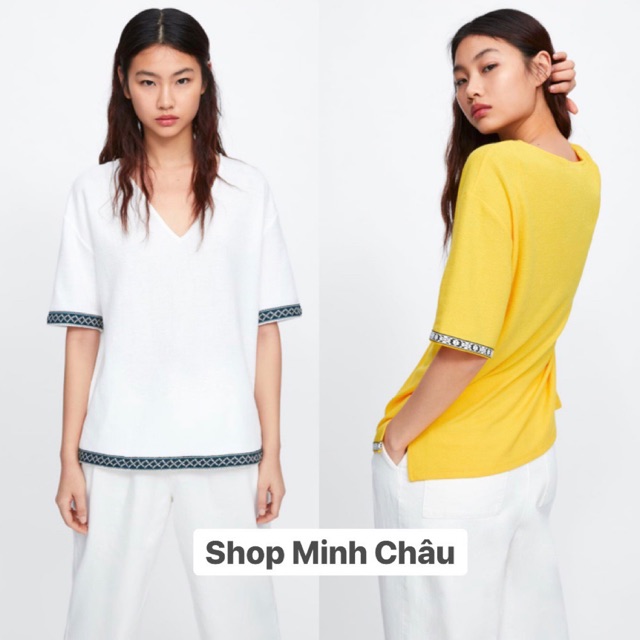 (Sẵn) Áo Zara auth canh sale, 2 mầu