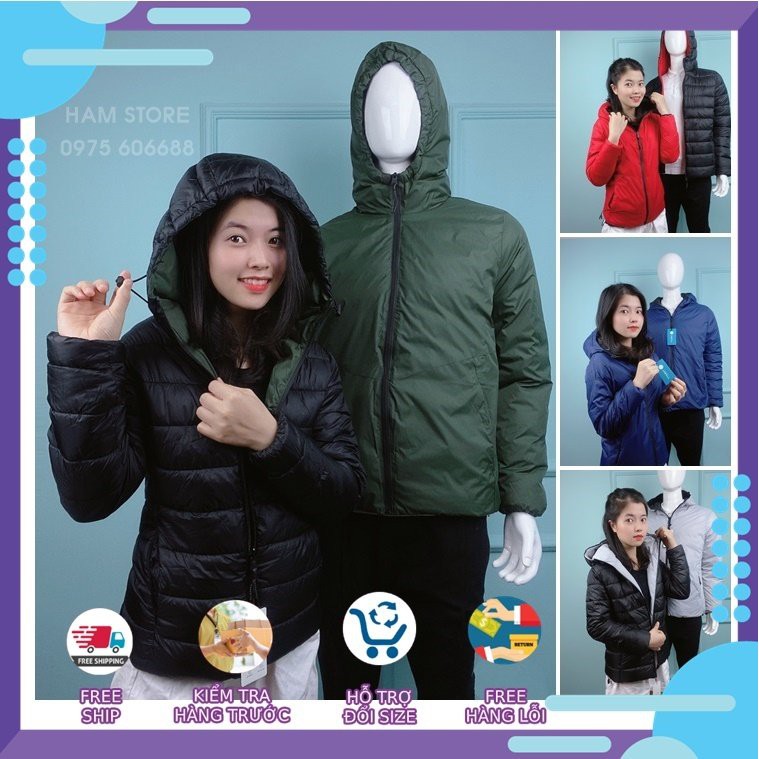 Áo Phao Lông Vũ 2 Mặt, Mặc 2 Màu, Mẫu Mới Nhất Mùa Đông 2021, Dành Cho Cả Nam Và Nữ, Hàng Loại 1