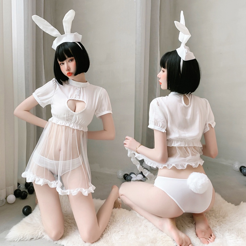 cosplay Váy ngủ  thỏ ren dáng xòe Siêu Xinh 9128