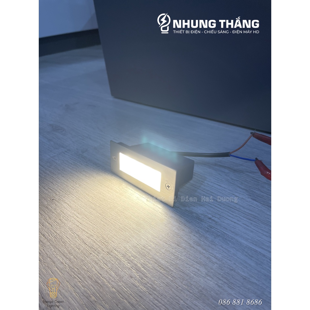 Đèn Âm Tường,Chân Cầu Thang DA-03 - Chống Nước IP65 - Mặt Nhôm Cao Cấp - Bảo Hành 1 Năm - Có Video