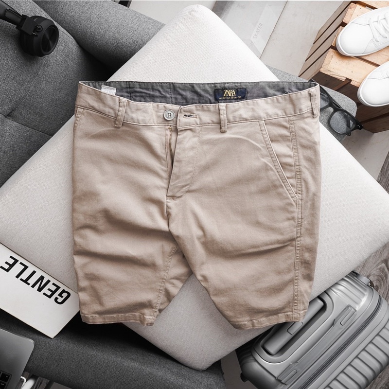 Quần Short Kaki Nam Zara - Hàng chuẩn Vnxk [Ảnh/Video thật]