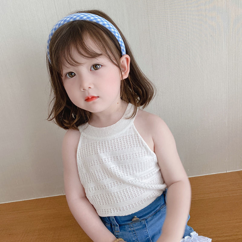 Children's T shirt baby clothing in the new summer of 2021 girl baby dress children's top summer thin breathable comfortable soft knit sleeveless tank top