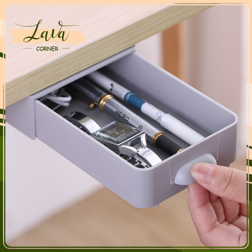 Ngăn Kéo Phụ Mini Đựng Đồ Dưới Mặt Bàn - Hình Chữ Nhật Dọc