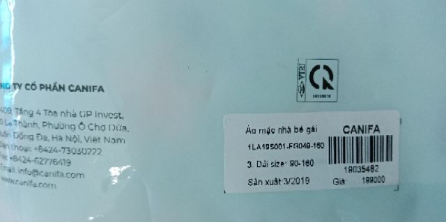 Set 2 áo cotton mặc nhà bé gái Canifa