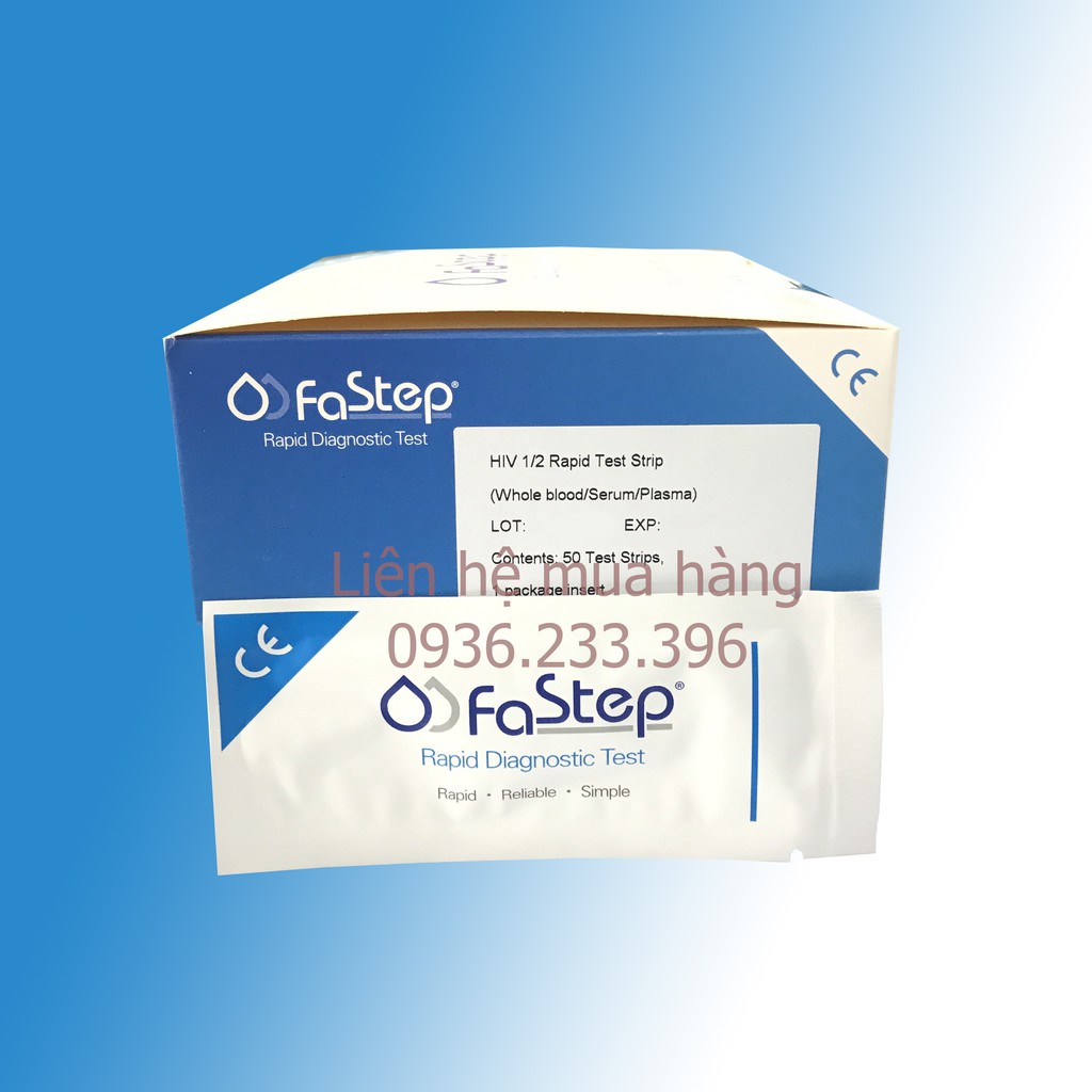 Test Nhanh Hiv Fastep USA (Hộp 50test) dạng que