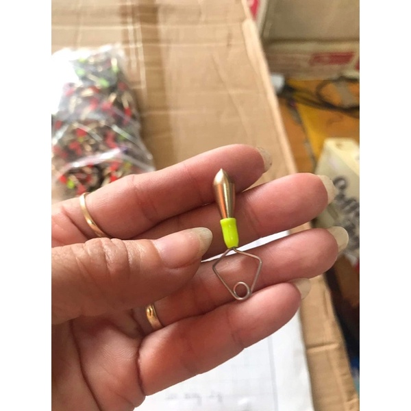 Combo 2c chì neo câu cá đồng khoá inox 304