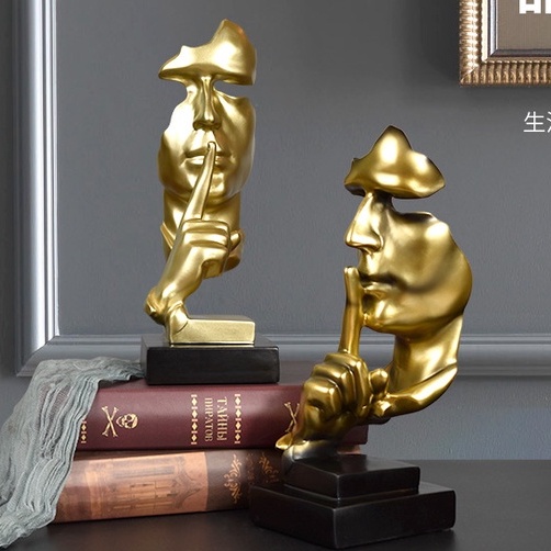 Tượng im lặng là vàng Decor phòng phong cách Bắc Âu