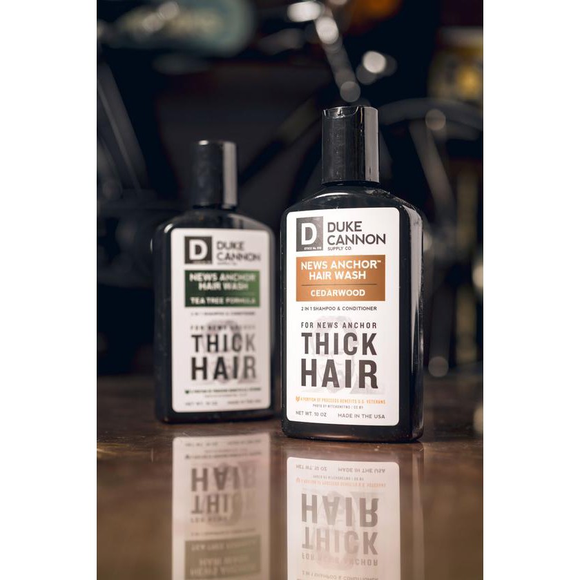 Dầu gội xả 2-IN-1 Duke Cannon News Anchor Hair Wash – Tea Tree