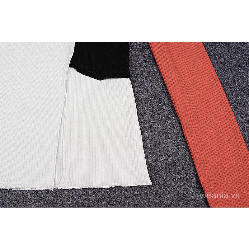 Áo kiểu tay dài thiết kế xẻ tà màu sắc độc đáo thời trang dành cho nữ