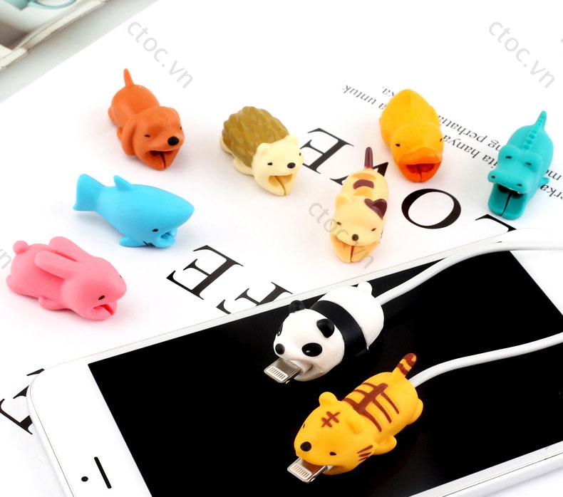 Phụ Kiện Bảo Vệ Dây Cáp Hình Thú Dễ Thương