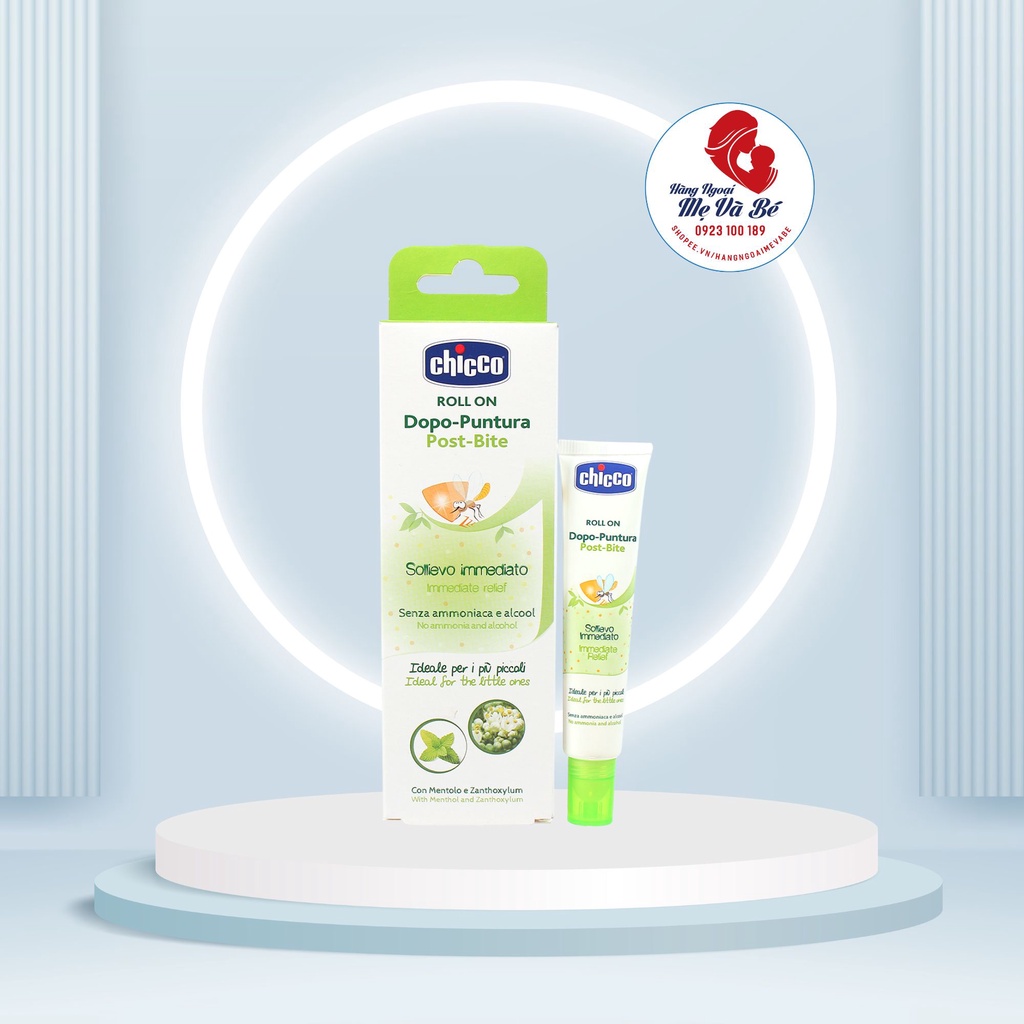 Lăn Chicco 10ml bôi vết muỗi đốt và côn trùng cắn, an toàn cho da bé sơ sinh