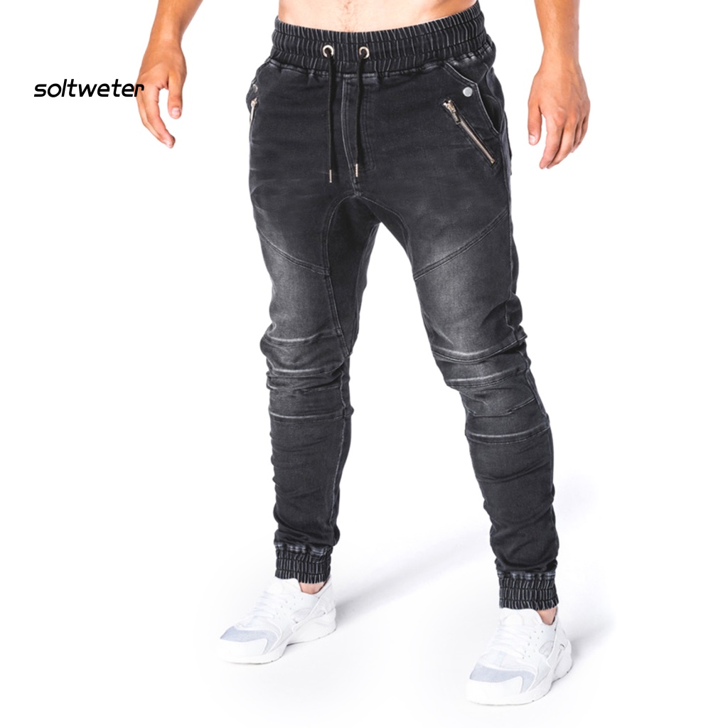 Quần Denim Lưng Thun Phối Túi Thời Trang Mùa Hè Cho Nam