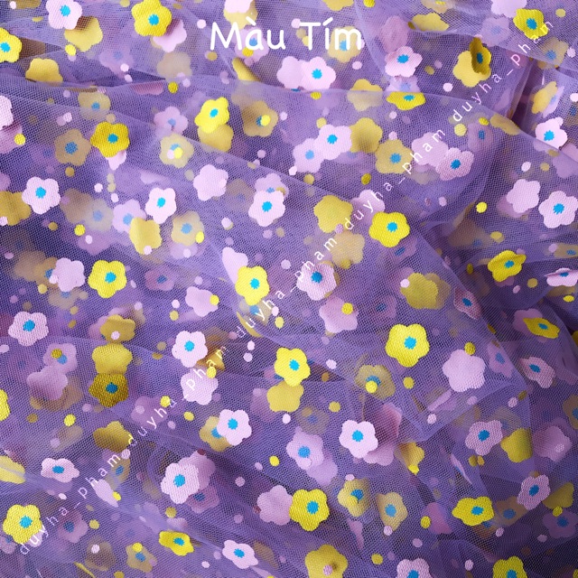 VẢI LƯỚI HOA MẬN XINH XINH
