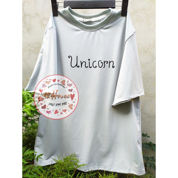 Áo thun tay lỡ / Áo phông unisex ngựa unicon 7 màu form rộng nam nữ đều mặc được