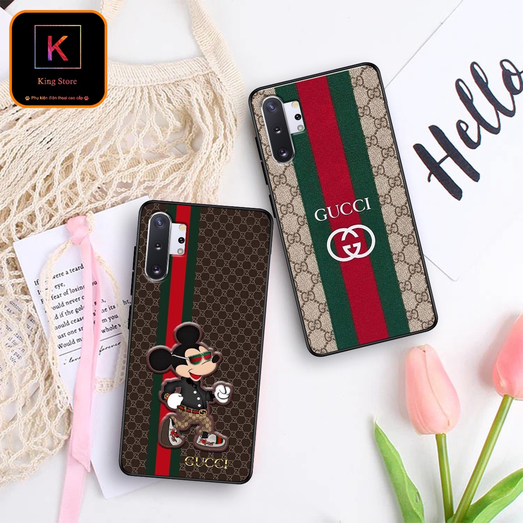 Ốp lưng Samsung Note 10 - Samsung Note 10 Plus - Samsung Note 10 Lite - Ốp in hình ＧＵＣＣＩ - Lưng nhám viền TPU
