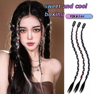 Tóc Giả Thắt Bím Bằng Sợi Tổng Hợp Mềm Mại Với Kẹp Mạ