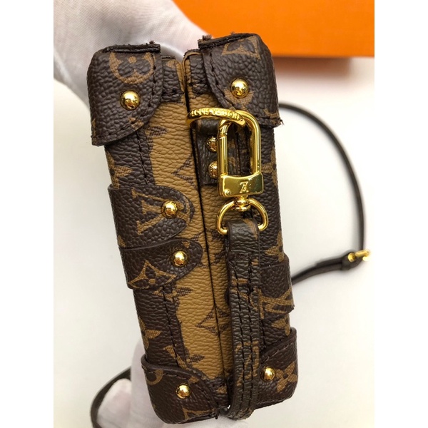 Túi đeo chéo hộp cao cấp mẫu mới thương hiệu Louis Vuitton LV Box Petite Malle Monogram