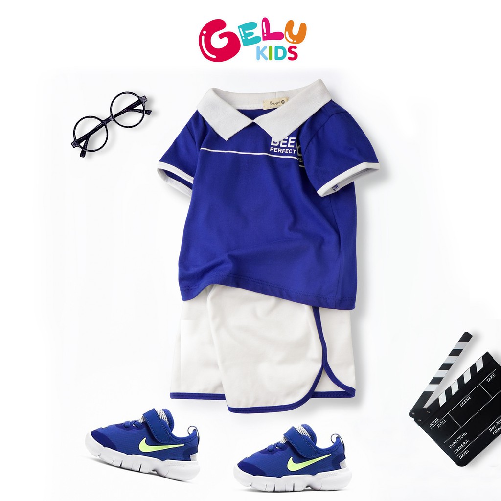Bộ thể thao cổ polo GELU cho bé trai bé gái chất liệu cotton mềm mịn - SBU007