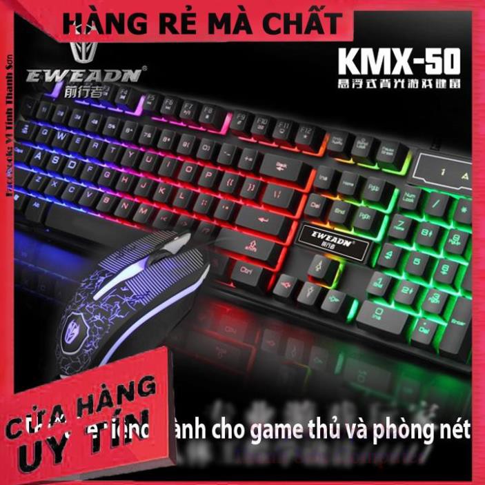 [TẶNG LÓT CHUỘT ] Bộ bàn phím giả cơ và chuột game Eweadn KMX-50 Led 7 màu - Linh Kiện Phụ Kiện PC Laptop Thanh Sơn